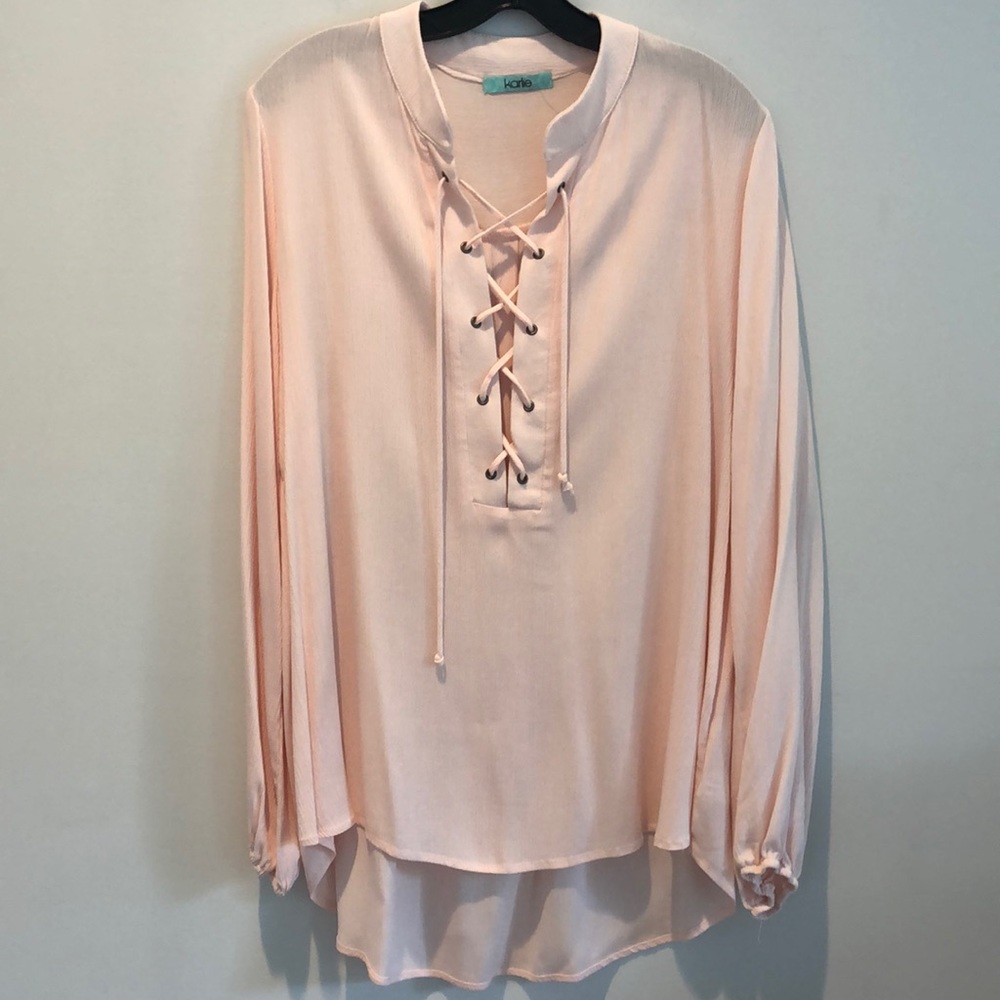 Karlie blouse - beautiful soft pink 100% rayon